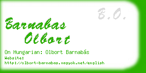 barnabas olbort business card